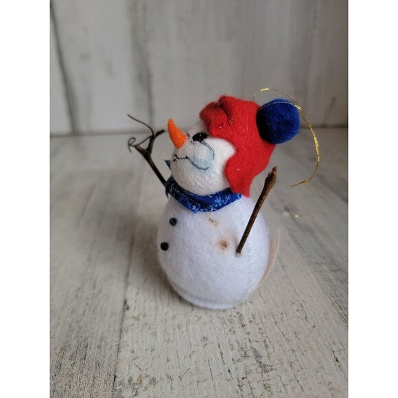 Annalee miniature snowman ornament Xmas decor vintage - Picture 2 of 6